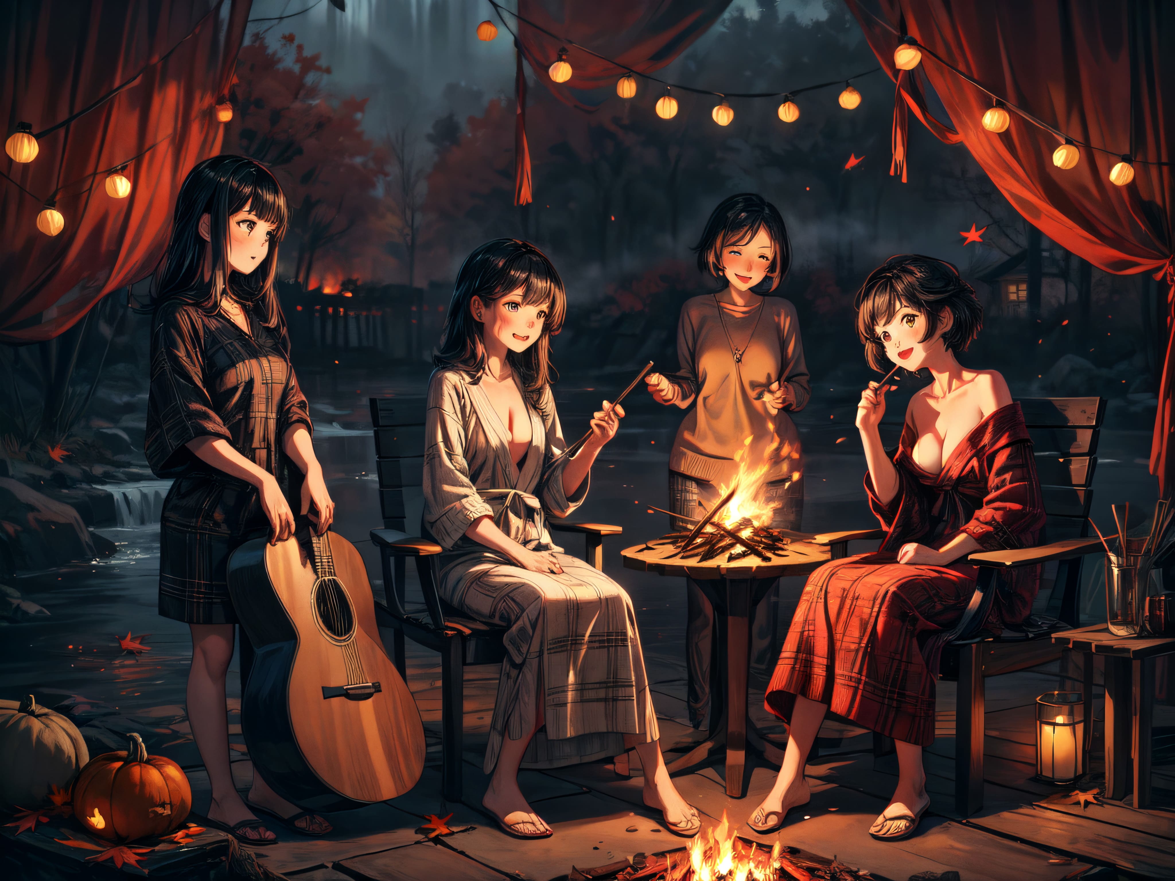 Pumpkin spice anime girl - Kwevo AI Art